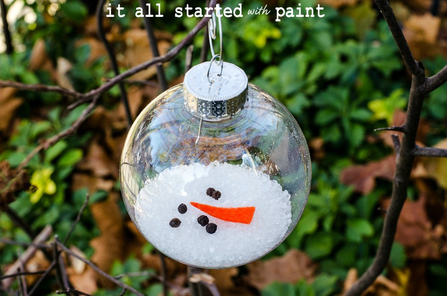 Homemade Snowman Ornament