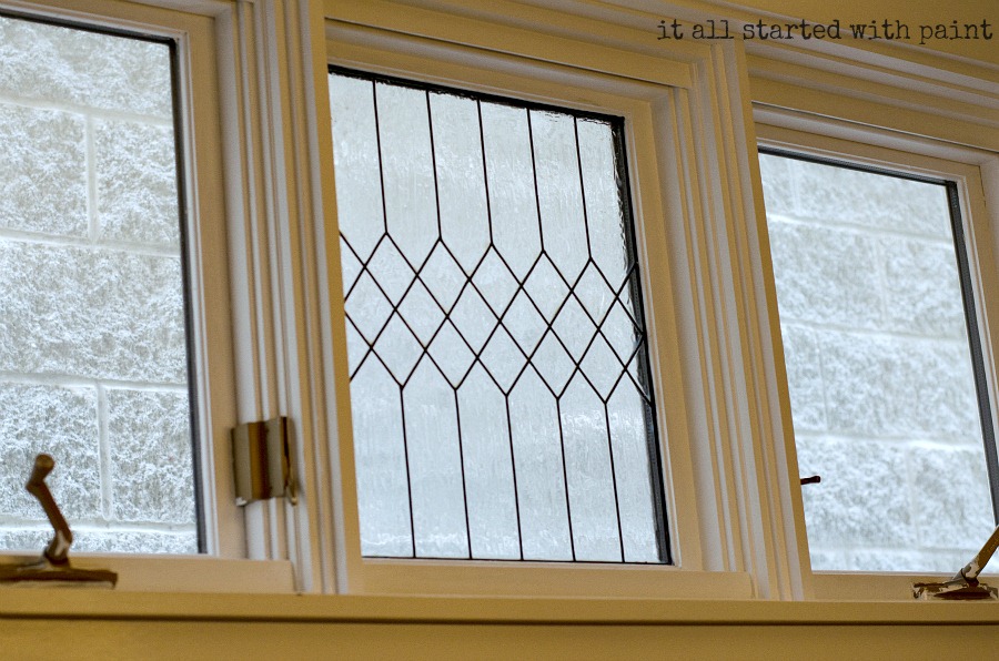 faux leaded glass window - It All Started With Paint