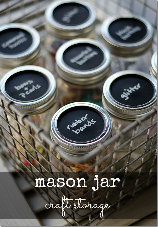 Mason Jar Home Organization Ideas