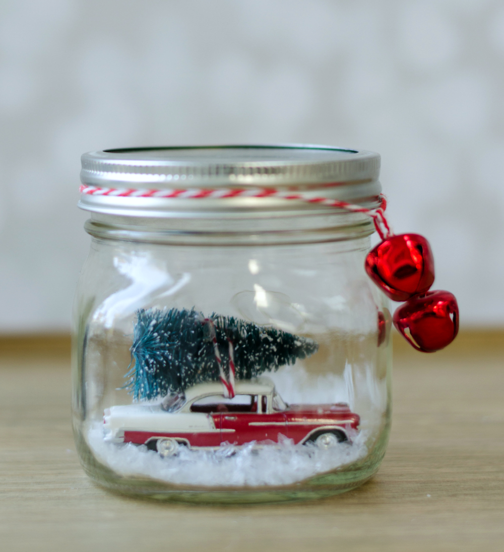 Car In Jar Snow Globe