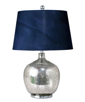 contemporary-navy blue mercury glass table lamp at zulily