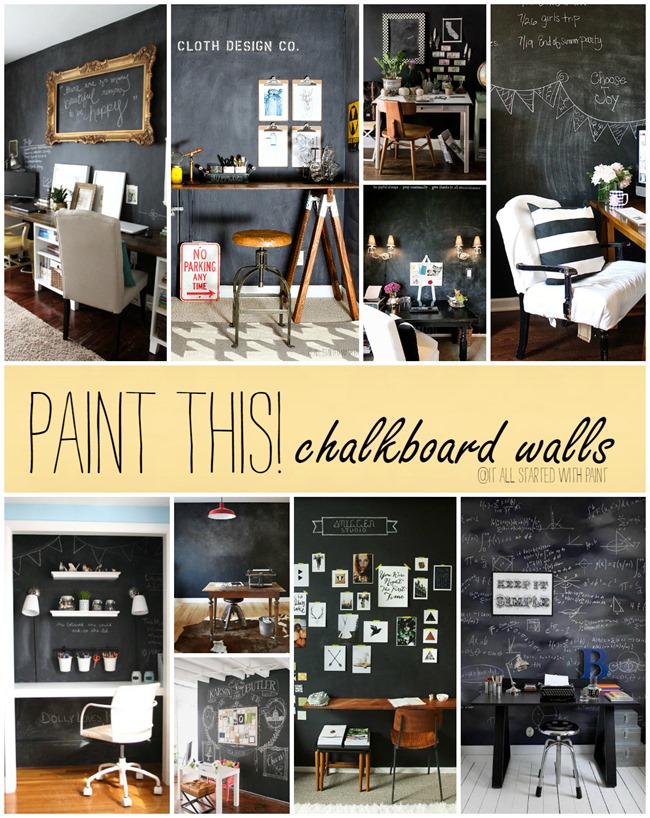 Paint This! Chalkboard Walls in Office Spaces - It All Started With Paint