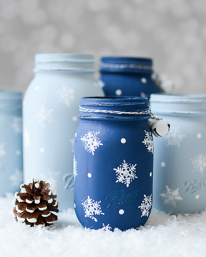 Snowflake Mason Jars - It All Started With Paint