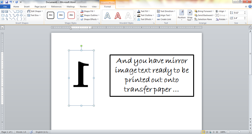 How To Make Mirror Image Text In Microsoft Word