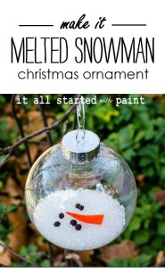 melted snowman ornament - It All Started With Paint