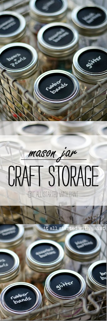 mason jar craft storage - It All Started With Paint