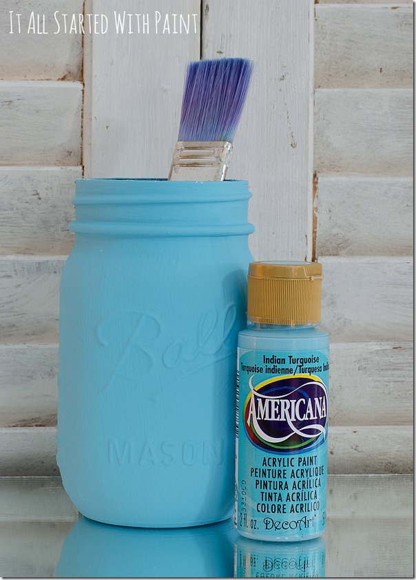 Painted and distressed mason jars – The Vintage Artistry