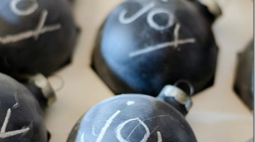 chalkboard painted ornament