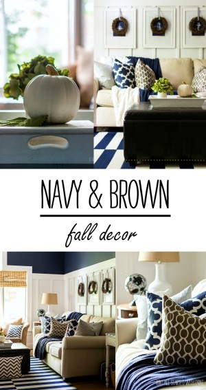 Fall In The Living Room: Navy & Brown - It All Started With Paint