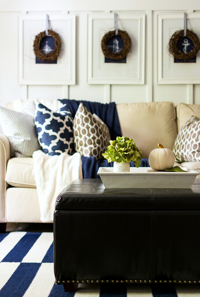 Fall In The Living Room: Navy & Brown - It All Started With Paint