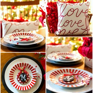 Red & White Christmas in the Dining Room