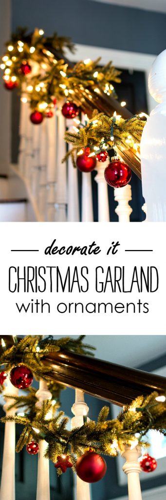 Decorating Garland with Ornaments