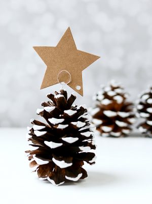 Pine Cone Christmas Tree Place Card Holders - It All Started With Paint