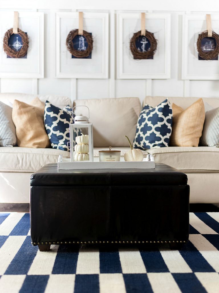 Fall Decor in Navy & White - It All Started With Paint