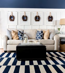 Fall Decor in Navy & White - It All Started With Paint