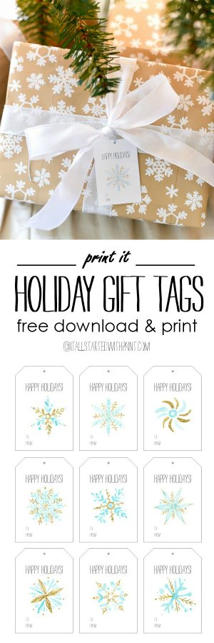Free Printable Holiday Gift Tags - It All Started With Paint