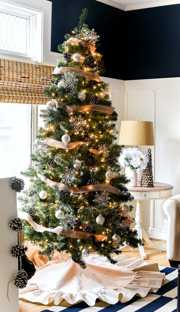 Drop Cloth Ruffle Christmas Tree Skirt - It All Started With Paint