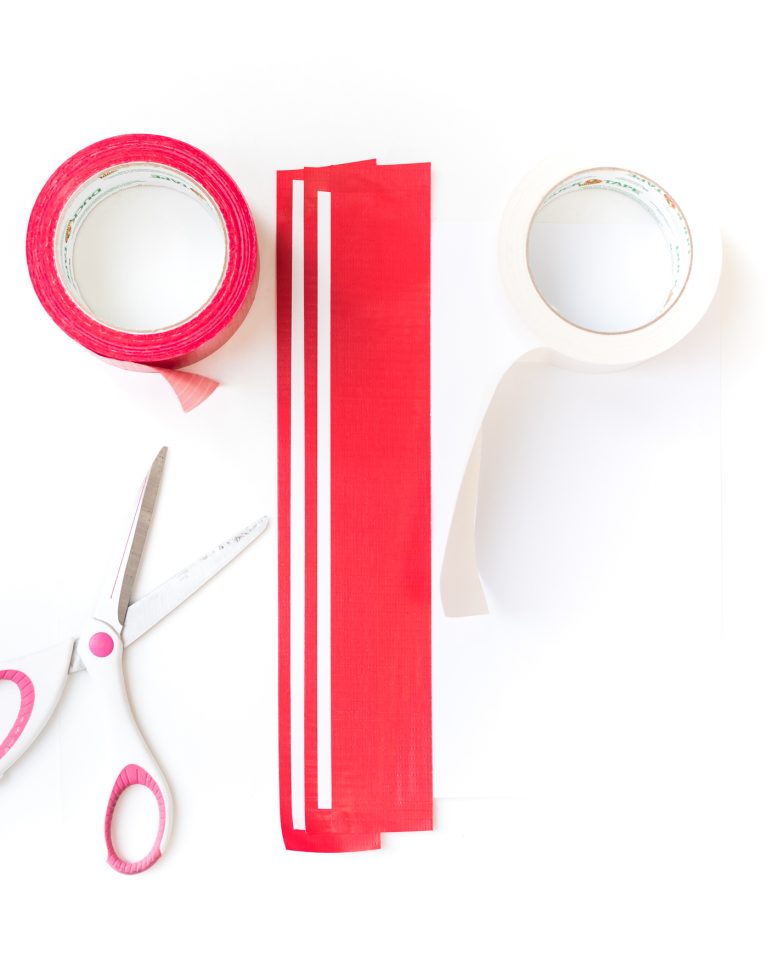 Candy Cane Christmas Bunting with Duck Tape - It All Started With Paint