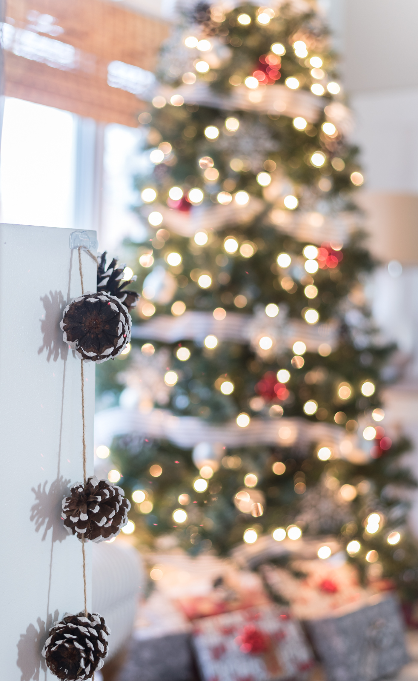 Gray White Red Christmas Tree Decorating Ideas It All Started