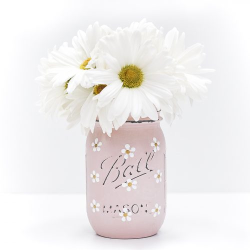 Painted Daisy Mason Jar - It All Started With Paint