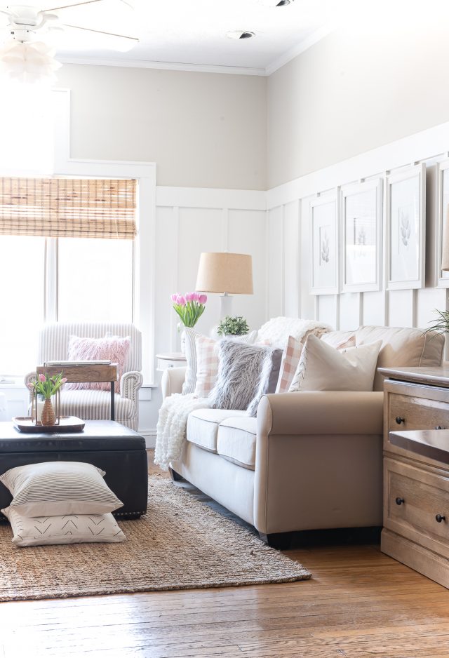 Spring Home Tour in Gray, White, Pink - It All Started With Paint
