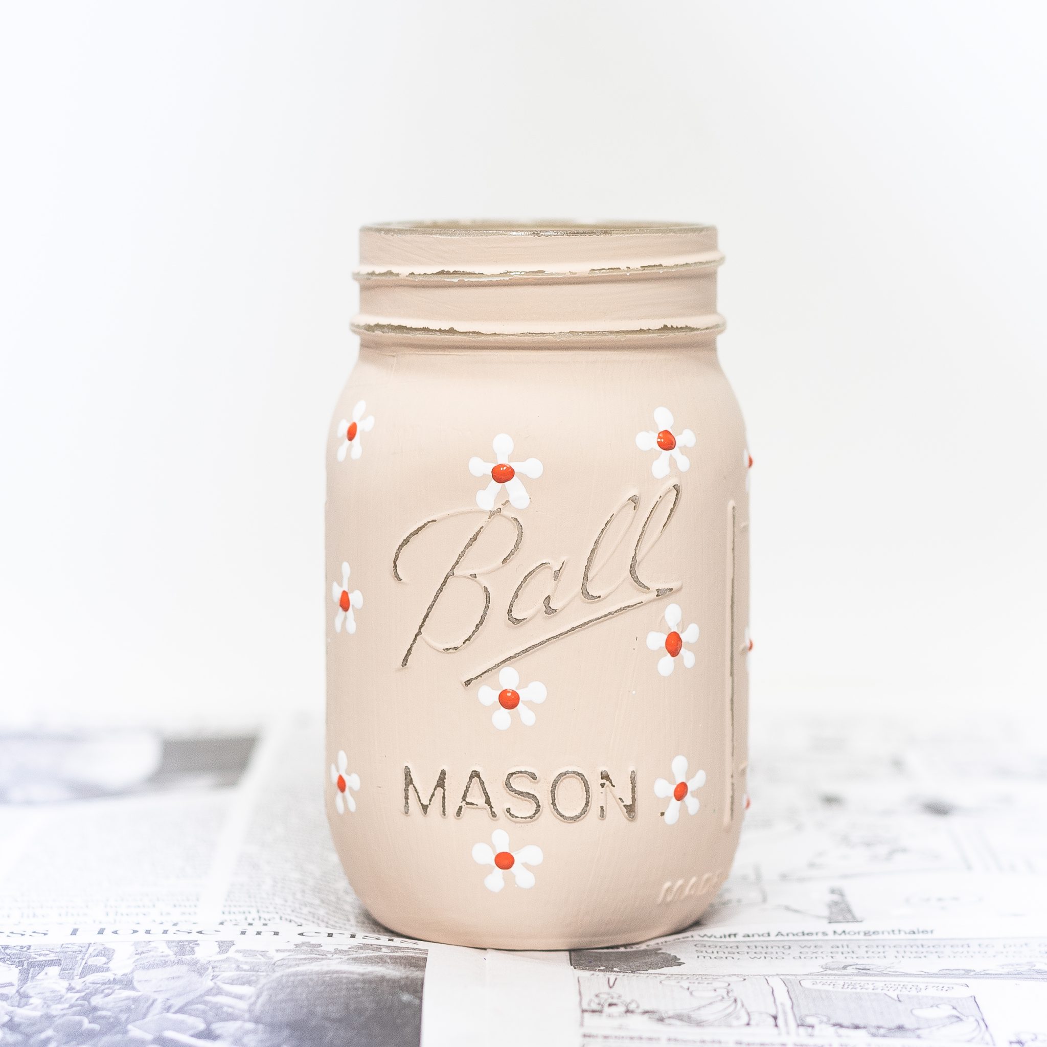 Fall Flowers Mason Jar Craft It All Started With Paint   Mason Jar Craft Painted Flowers Fall Tan White Rust How To Make 9 2048x2048 